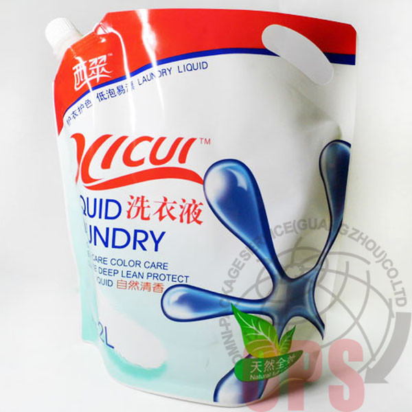 带吸嘴洗衣液自立袋